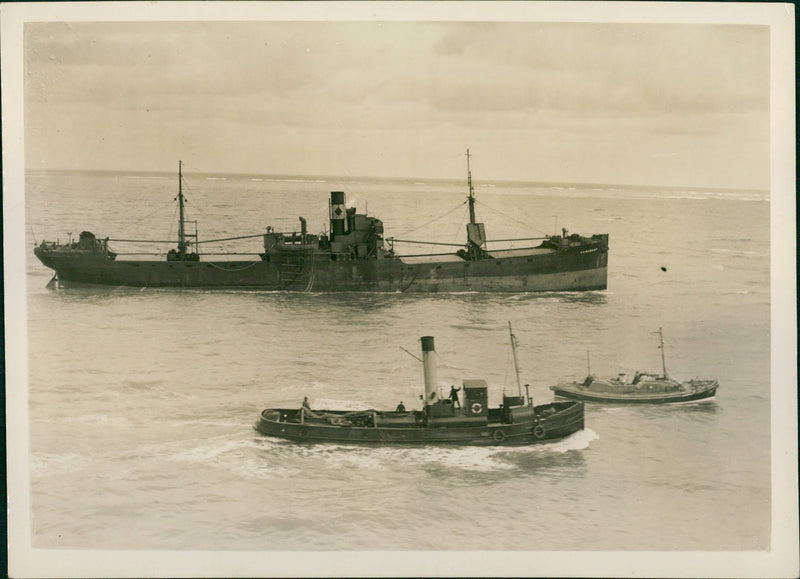 Steamer Corcrest Crew Rescued - Vintage Photograph