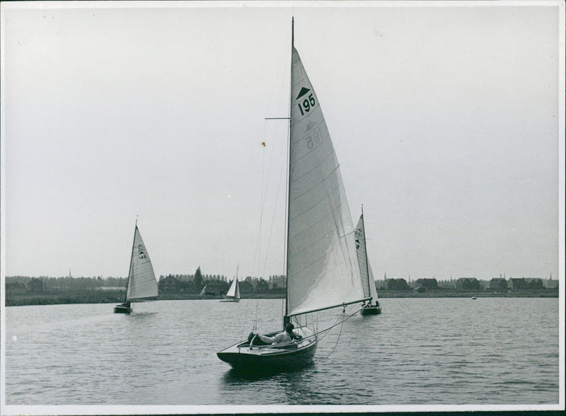 Sailboats - Vintage Photograph