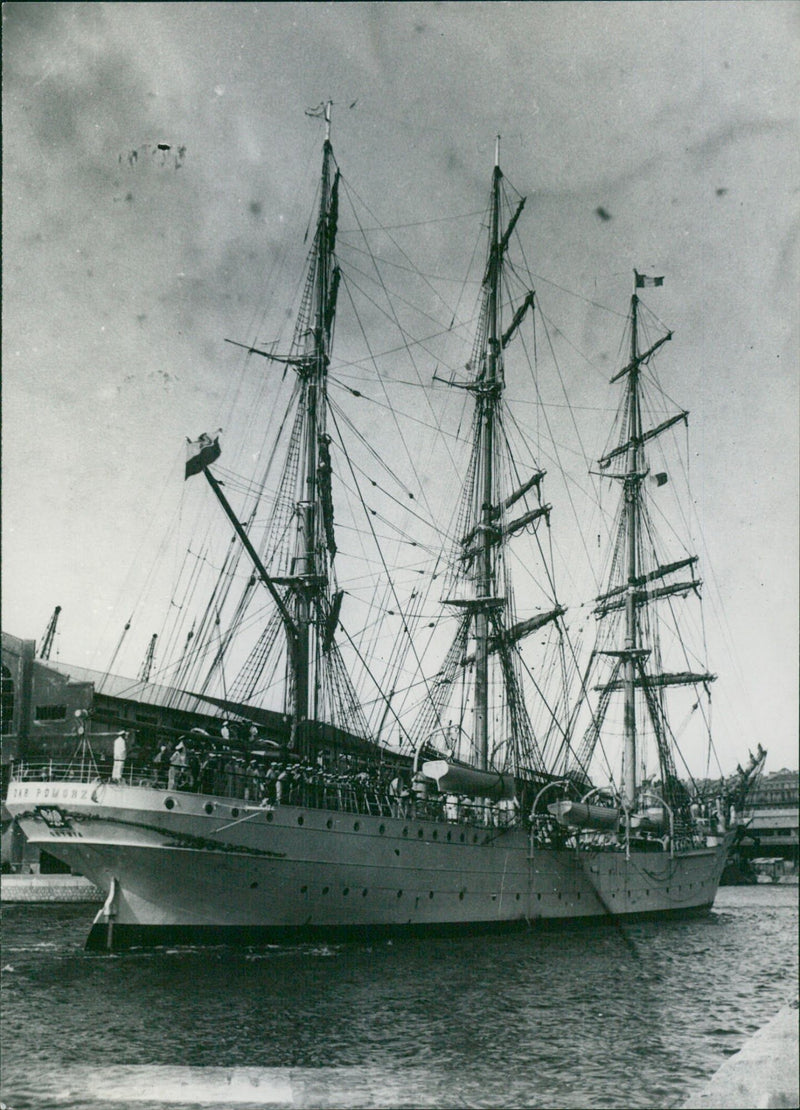 Three-mast ship - Vintage Photograph
