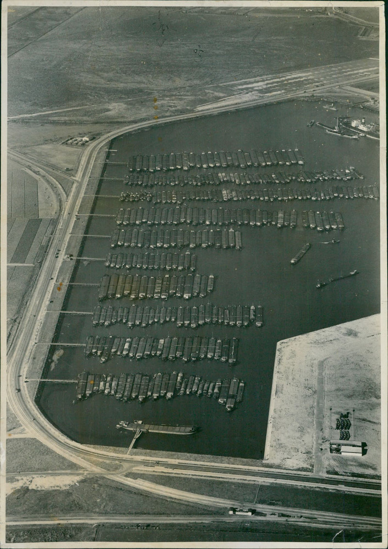 Dock full of boats - Vintage Photograph