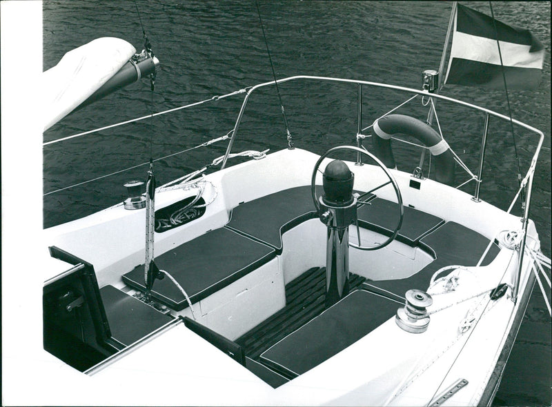 Sailboat steer area - Vintage Photograph