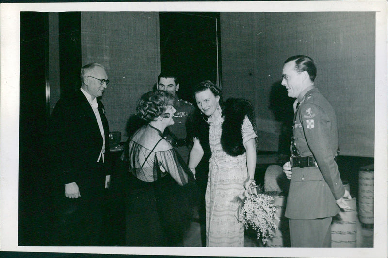 Princess Juliana, Prince Bernhard, Mayor de Boer and his wife - Vintage Photograph