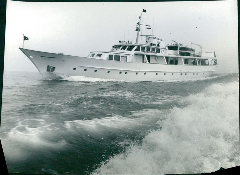 Ship in unruly waters - Vintage Photograph