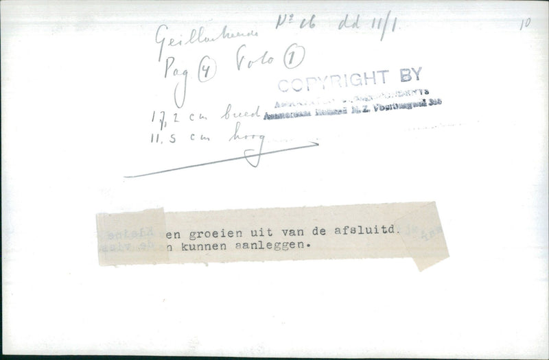 Beautiful landscape of the dike near the Ijselmeer - Vintage Photograph