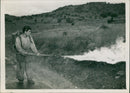 Burning pasture - Vintage Photograph