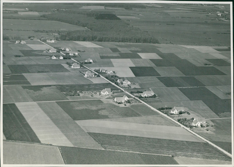 Ariel view of a residential area - Vintage Photograph