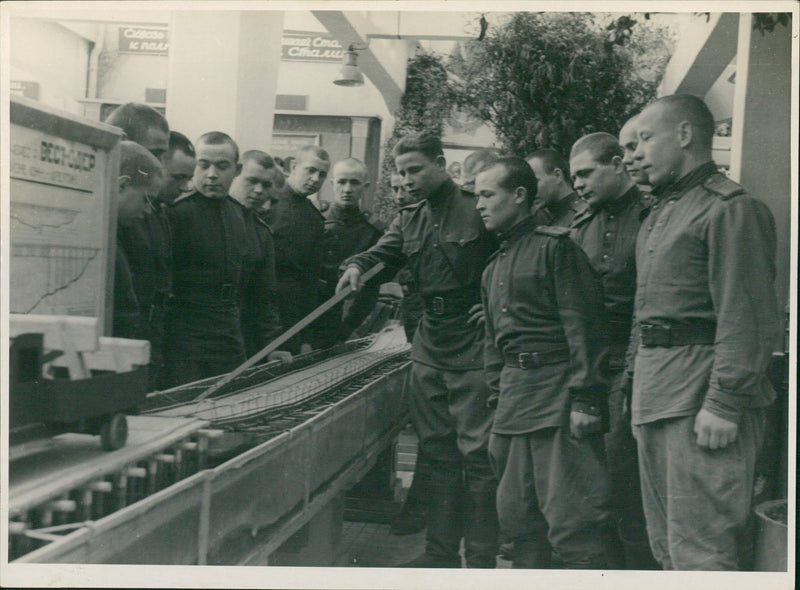 Scale model of a bridge - Vintage Photograph