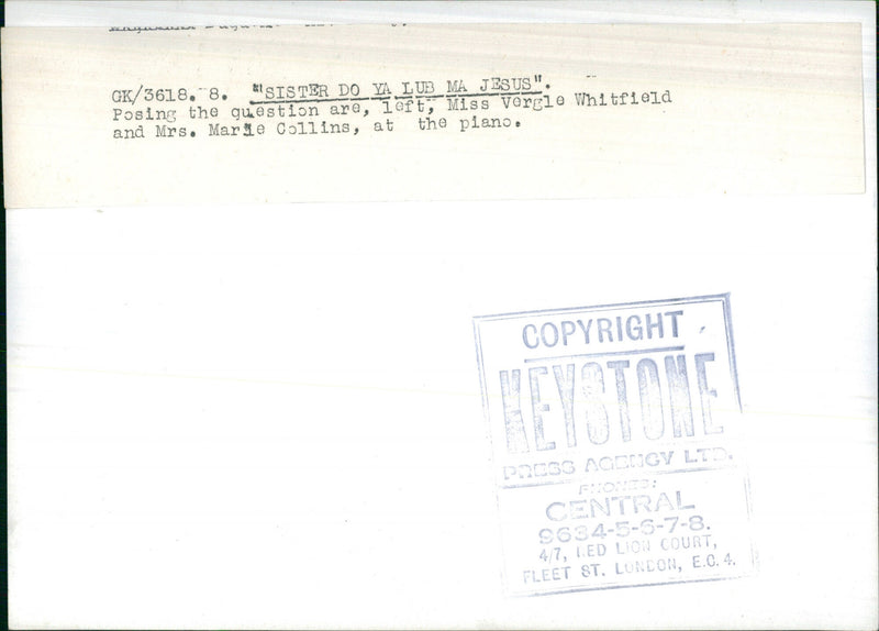 Virgle Whitfield and Marie Collins - Vintage Photograph