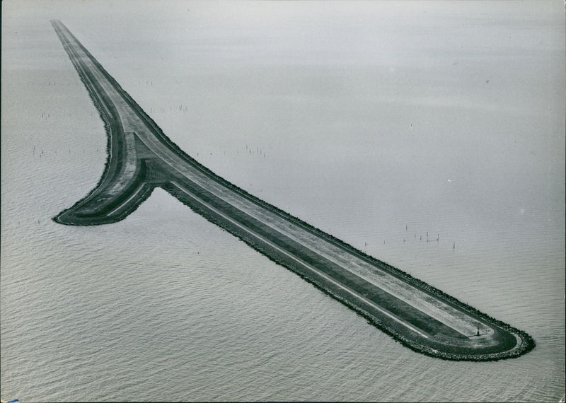 Aerial view of a landing-strip - Vintage Photograph