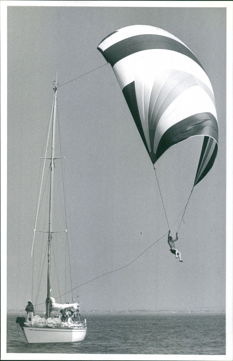 Photo of a sailboat won an award - Vintage Photograph