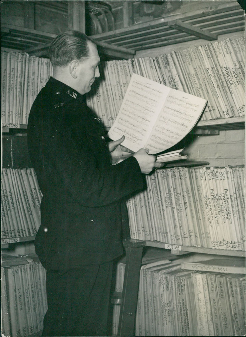 Music Library of the Cannon Street Police Station - Vintage Photograph