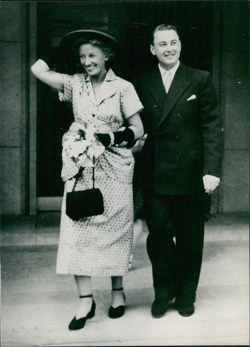 Lale Andersen and husband, Artur Beul. - Vintage Photograph