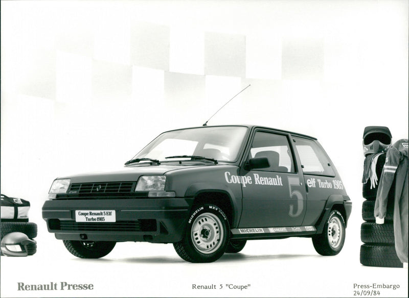 Coupe Renault 5 EIf Turbo 1985 - Vintage Photograph