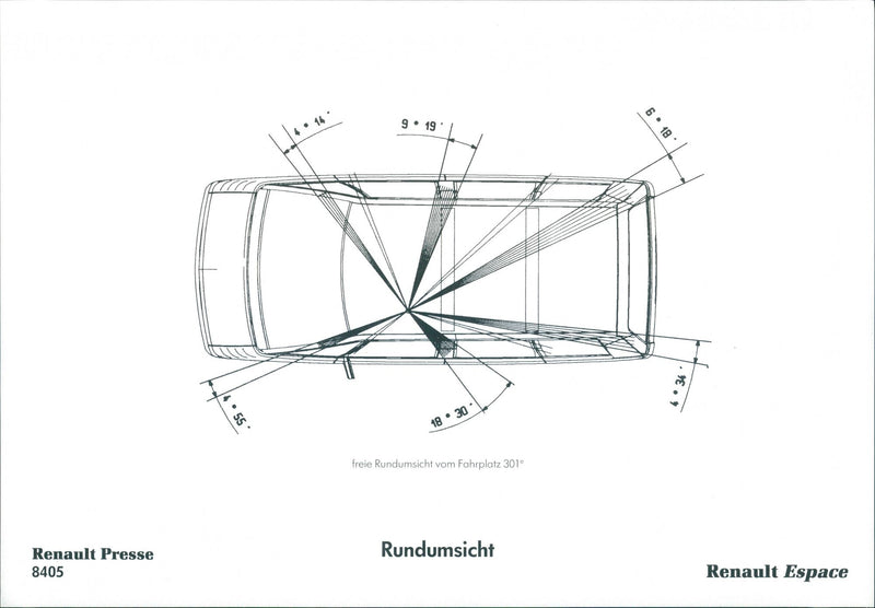 1984 Renault Espace Technical Data - Vintage Photograph