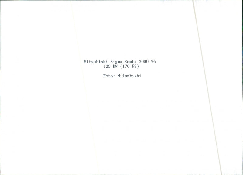 Mitsubishi Sigma Kombi - Vintage Photograph