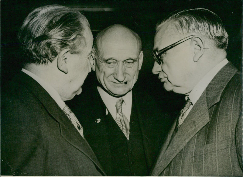 Ernest Bevin, Joseph Bech and Robert Schuman - Vintage Photograph