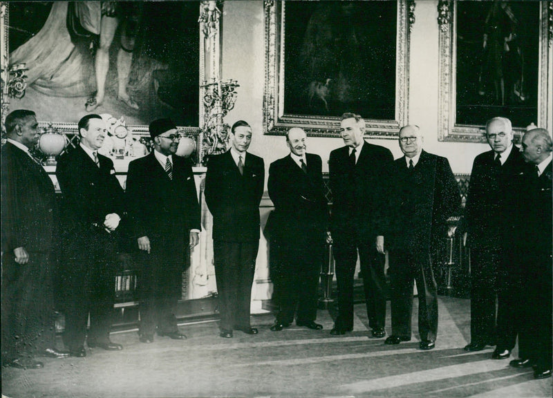 The King with His Prime Ministers at Buckingham Palace - Vintage Photograph