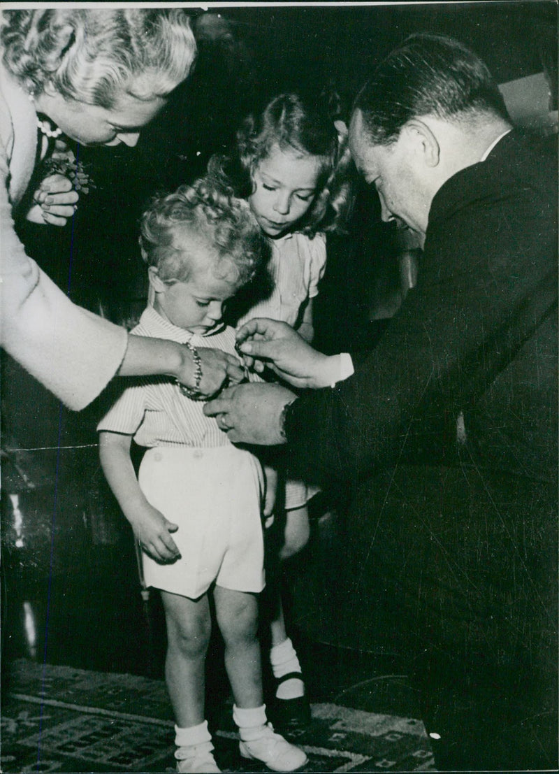 Young Prince Carl-Gustaf of Haga Received his Medal - Vintage Photograph