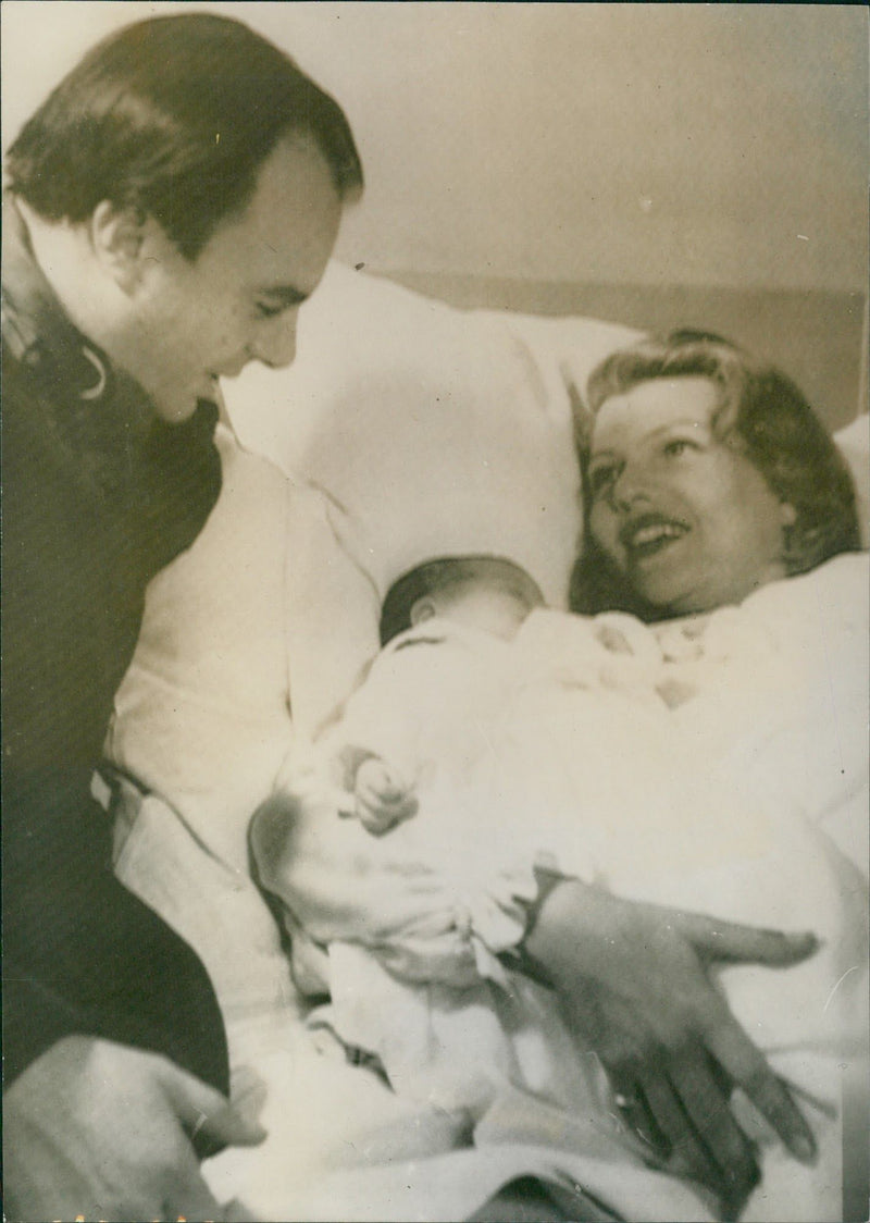 Prince and Princess Aly Khan with Daughter Princess Yasmin - Vintage Photograph