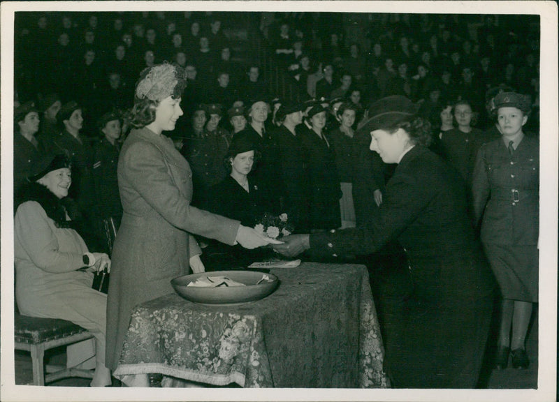 Princess Elizabeth attends the YWCA's 90th birthday celebrations - Vintage Photograph