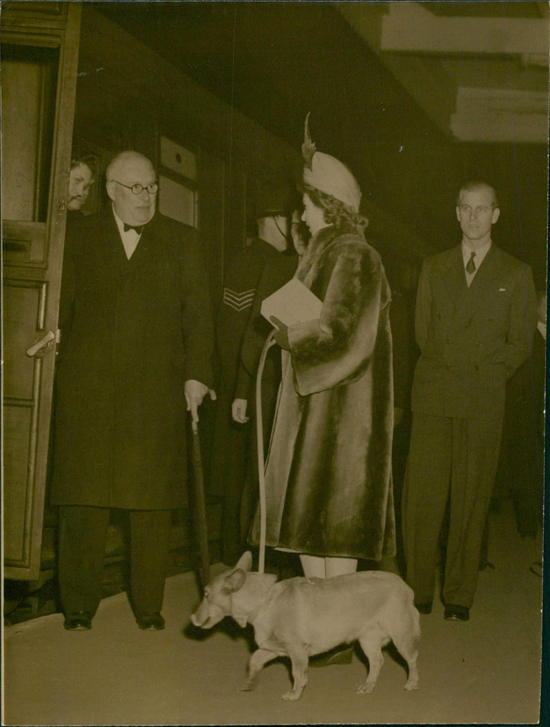 Princess Elizabeth and the Duke of Edinburgh - Vintage Photograph