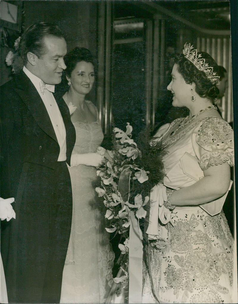 Bob Hope with Queen Elizabeth - Vintage Photograph