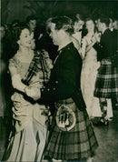 Princess Elizabeth II with Mr David Bogle - Vintage Photograph
