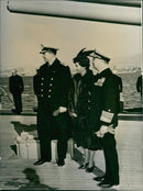 King Paul of Greece, Queen Federika and Admiral Richard L. Connolly - Vintage Photograph