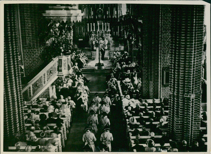 Marriage of Princess Ingrid of Sweden with Crown prince Frederik - Vintage Photograph