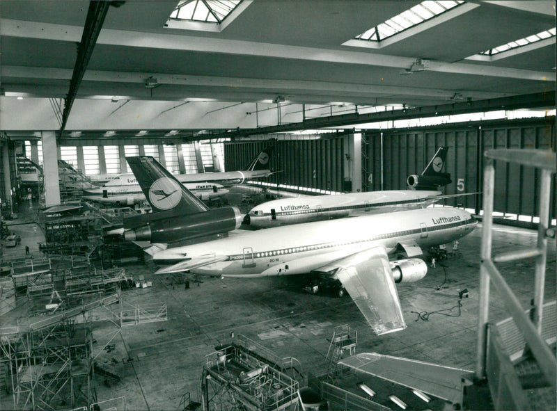 Lufthansa maintenance base - Vintage Photograph