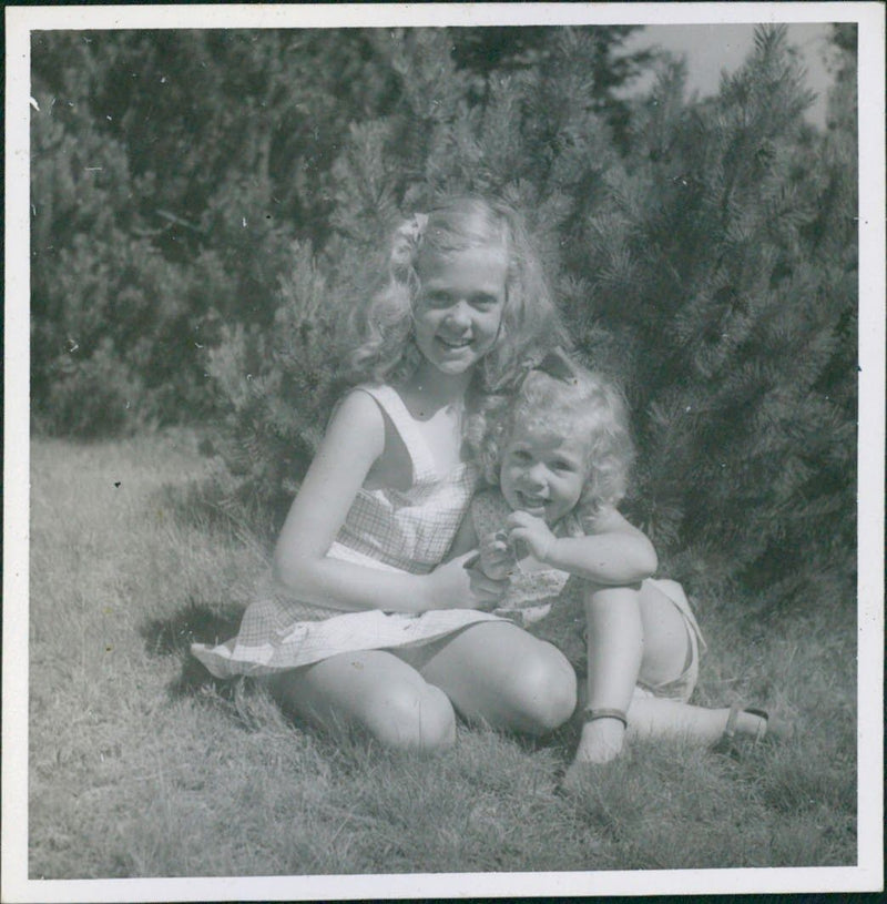 Princess Birgitta of Sweden and Princess Christina, Mrs. Magnuson. - Vintage Photograph