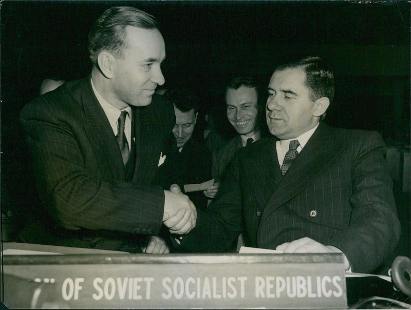 Andrei Gromyko and Konstantin Zinchenko - Vintage Photograph