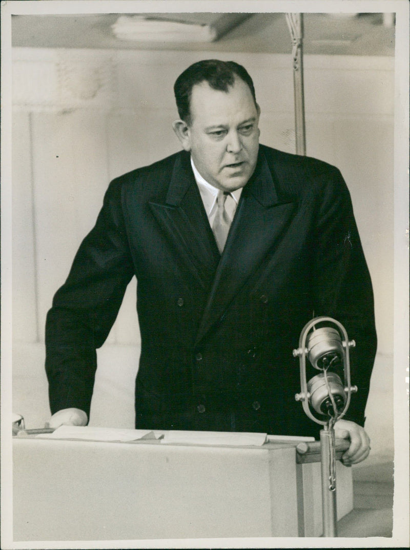 Mr. Trygve Lie Elected Secretary General of U.N.O - Vintage Photograph