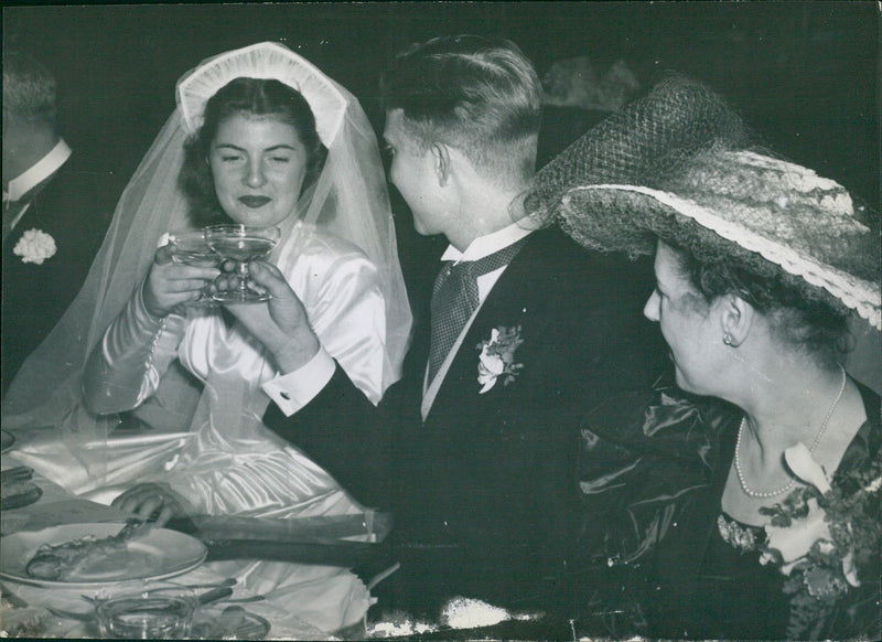 a toast to the marriage - Vintage Photograph