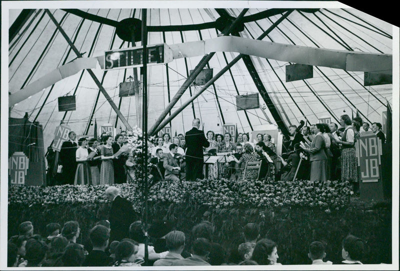 Singers and musicians on stage - Vintage Photograph