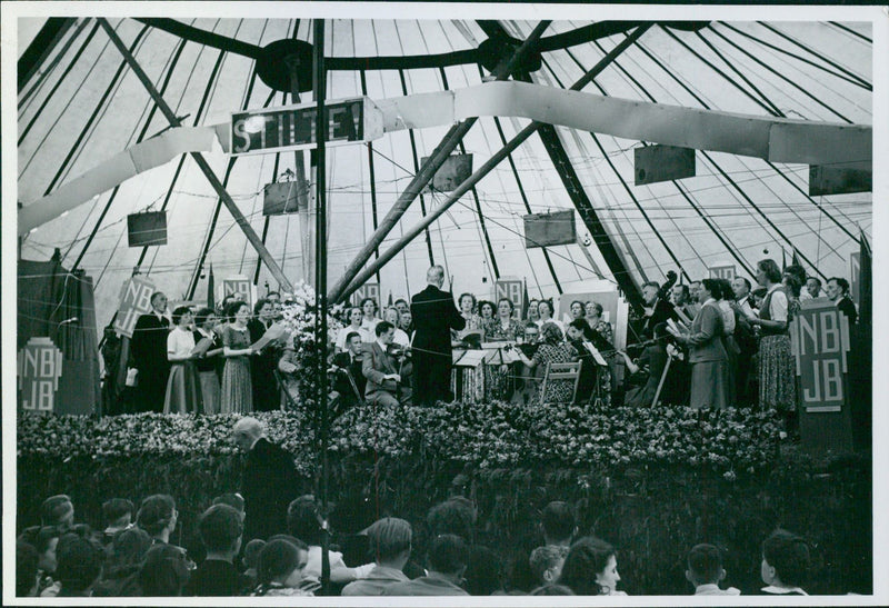 Singers and musicians on stage - Vintage Photograph