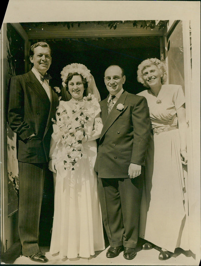 Philip Dorn, Ellen Bannat Zilversmit, Bert Zilversmit, Mrs. Dorn - Vintage Photograph