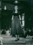 Model in Fashion evening dress - Vintage Photograph