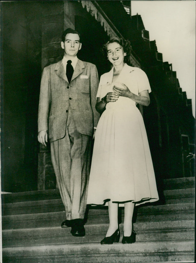 Princess Cecilie of Prussia and her fiance Clyde Harris. - Vintage Photograph