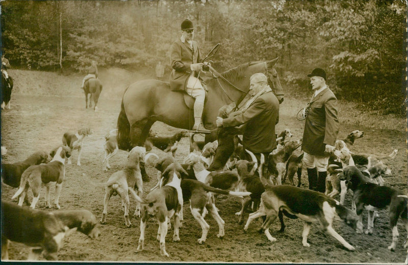 Going hunting on a horse - Vintage Photograph