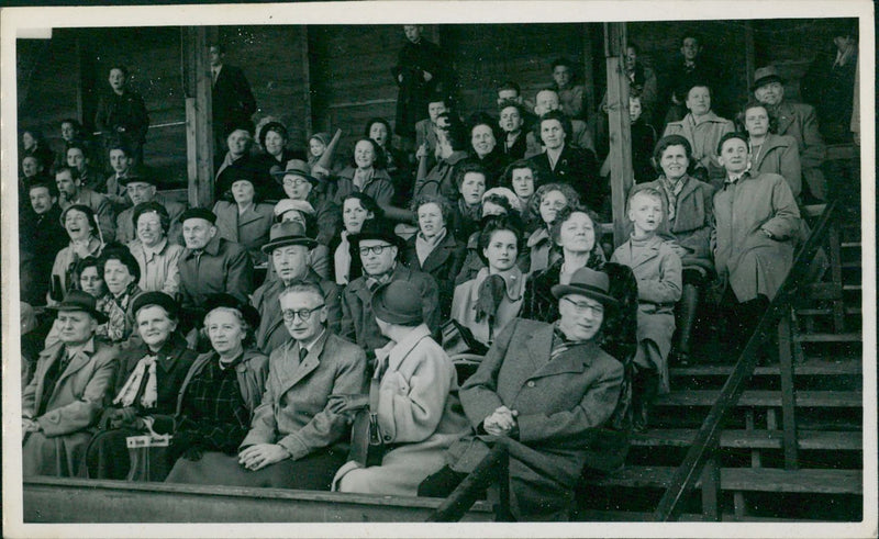 Crowd watching the match - Vintage Photograph