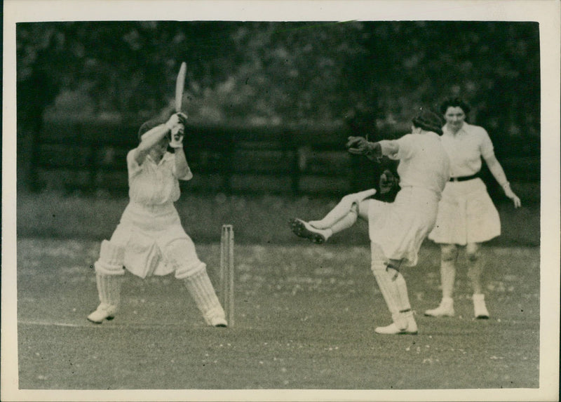 Women's Cricket Match - Vintage Photograph