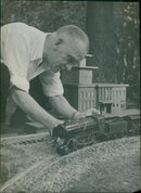 Model trains and tracks - Vintage Photograph