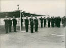Military personnel saluting - Vintage Photograph