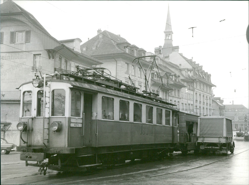 A tram in the city - Vintage Photograph