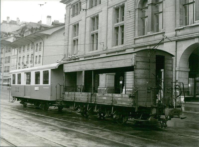 A tram in the city - Vintage Photograph