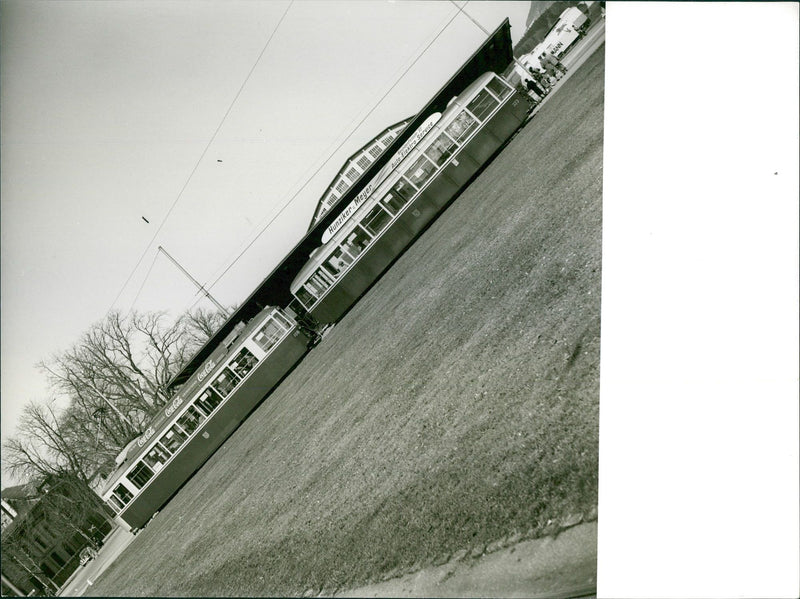 Trolleybus in the city - Vintage Photograph