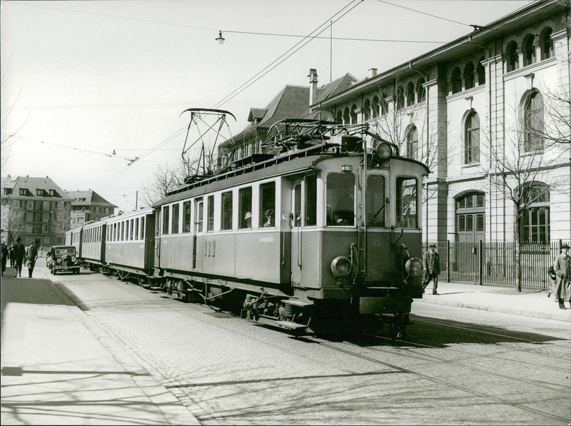 Trolleybus in the city - Vintage Photograph