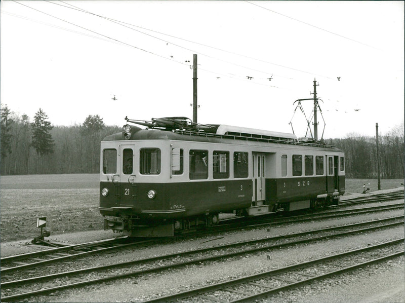 Trolleybus on the tracks - Vintage Photograph