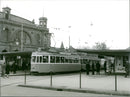 Trolleybus at the station - Vintage Photograph